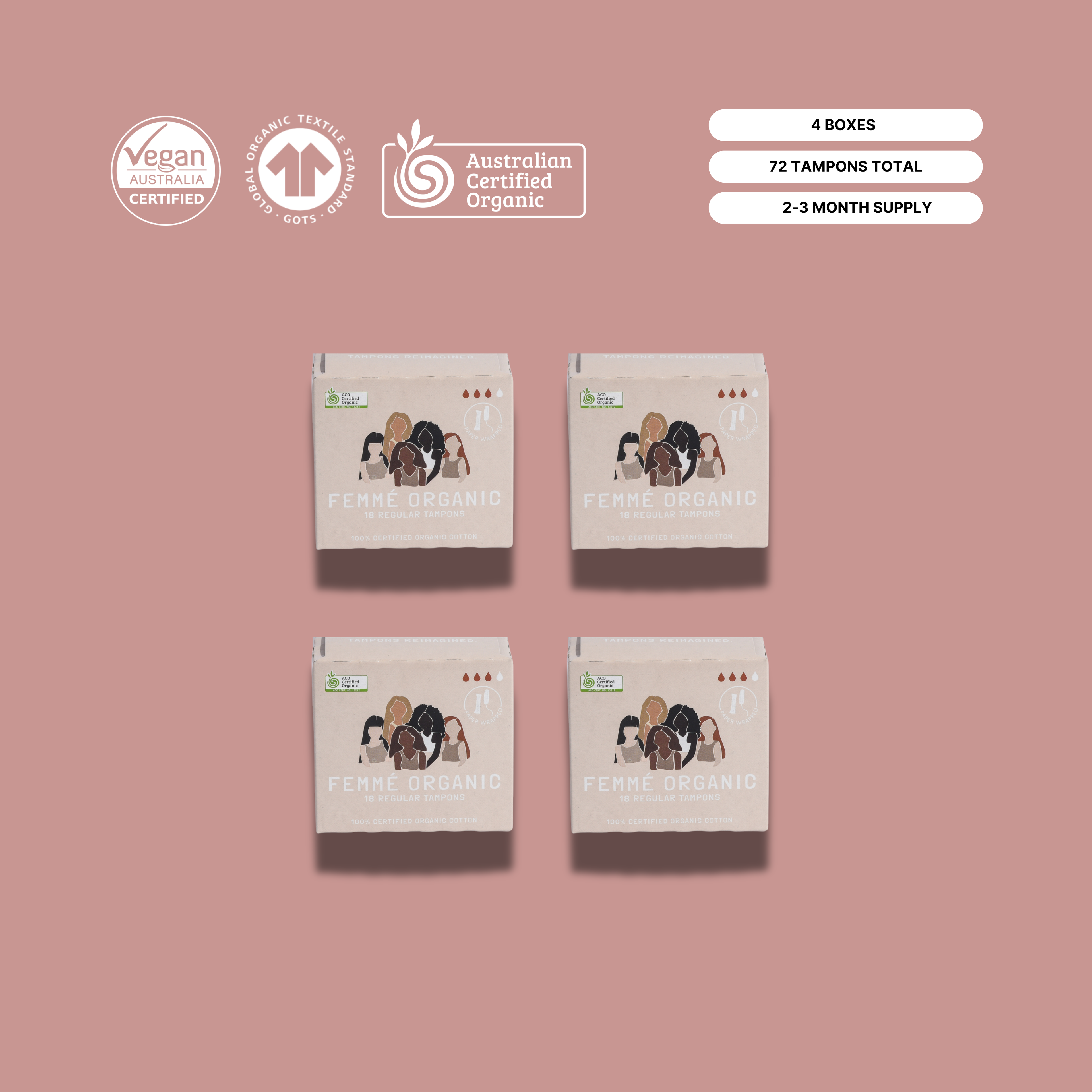 Regular Organic Cotton Tampons