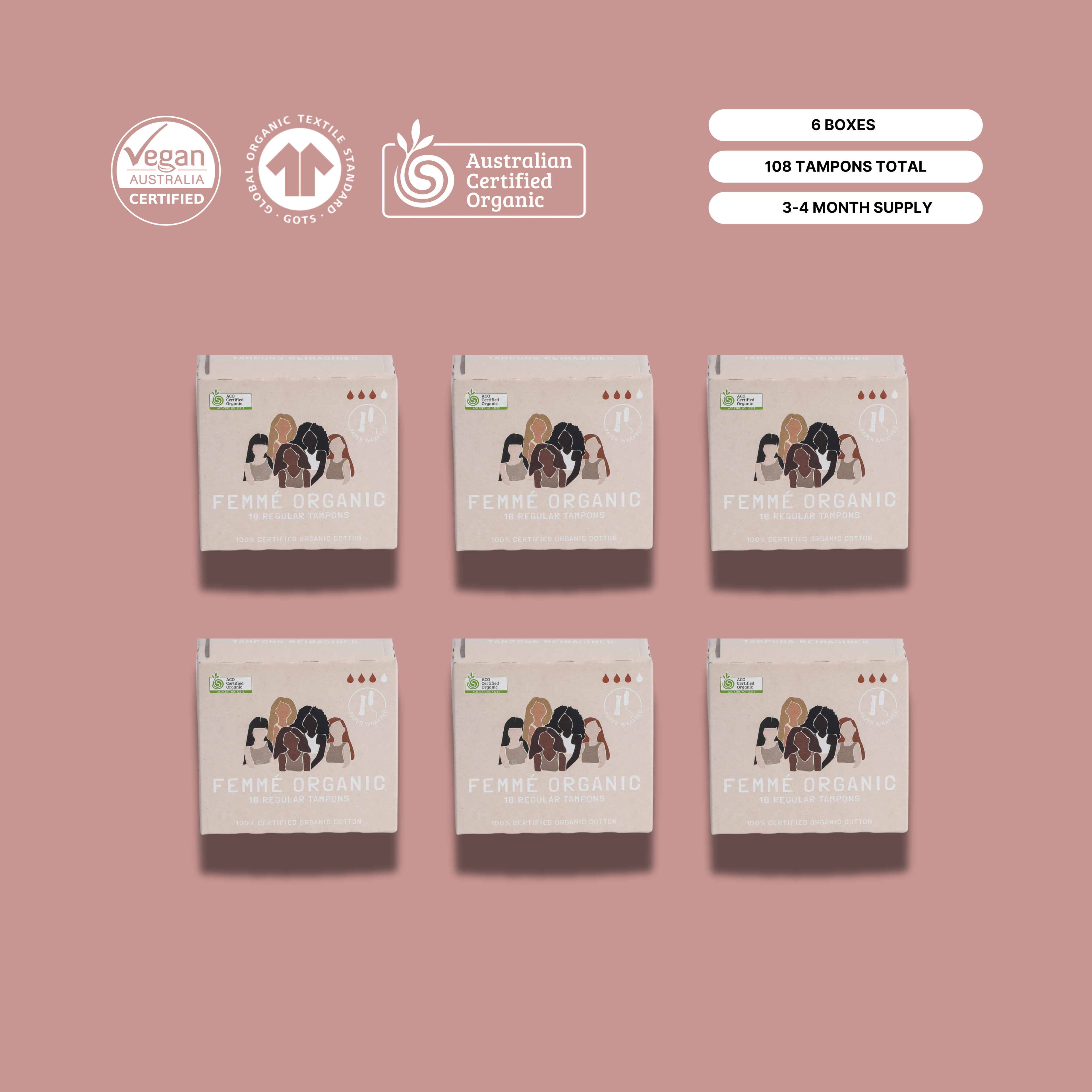 Regular Organic Cotton Tampons