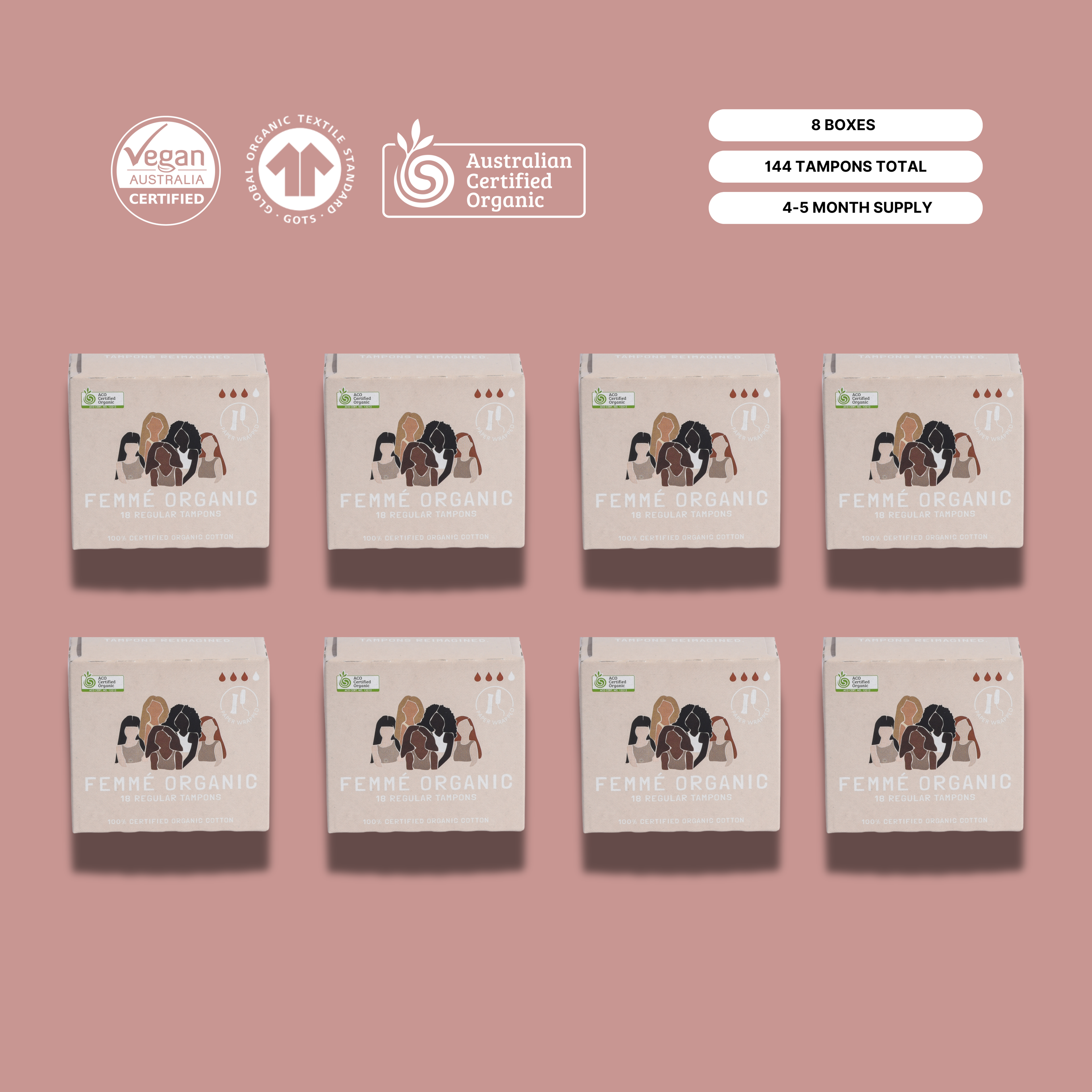 Regular Organic Cotton Tampons