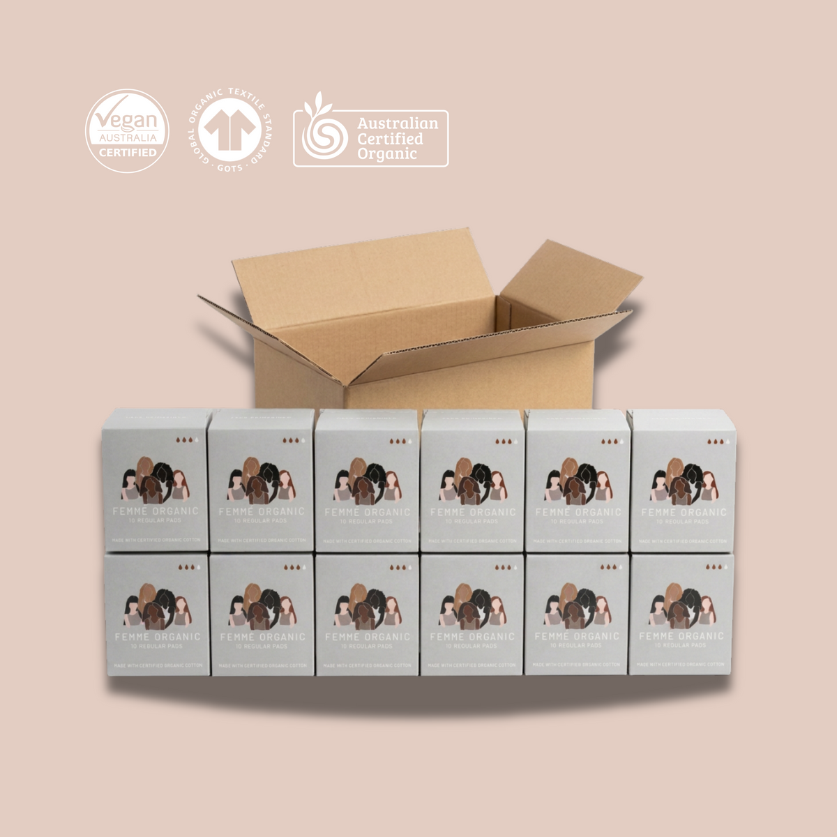 Regular Organic Pad Carton